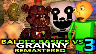 CLASSIC BALDI'S BASICS VS GRANNY 3 CHALLENGE REMASTERED! Minecraft Game Animation Video