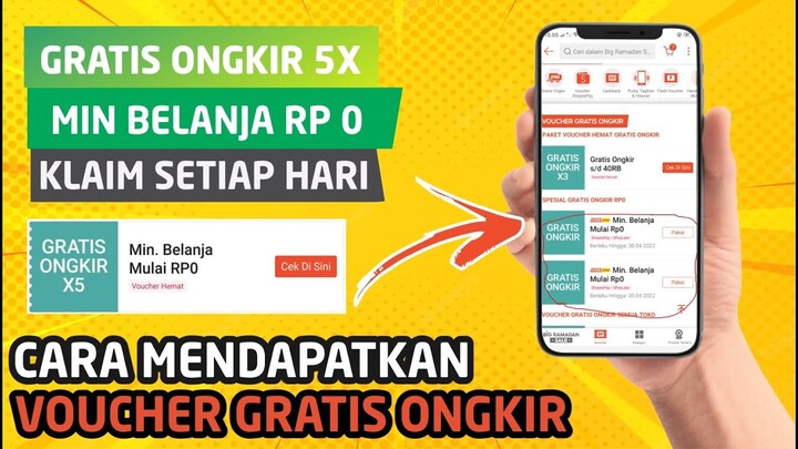 CARA MENDAPATKAN VOUCHER GRATIS ONGKIR Rp 0 SHOPEE TERBARU 2022 ✅