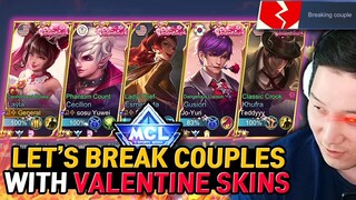 5men Troll Valentine skin team in MCL | Mobile Legends Layla