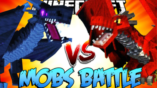 มังกรสายฟ้า vs ราชามังกรไฟ!! _ Minecraft - Mobs Battle