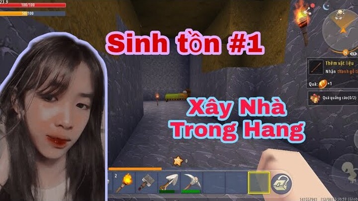 Mini World | Sinh Tồn Thuận Lợi Và Xây Nhà Trong Hang #1 | Diệu Mèo TV