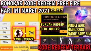 BONGKAR‼KODE REDEEM FREE FIRE TERBARU HARI INI MARET 2021