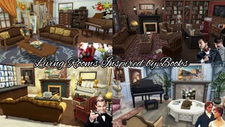 Living Rooms Inspired by Books (NO CC) - TS4 [SPEED BUILD]