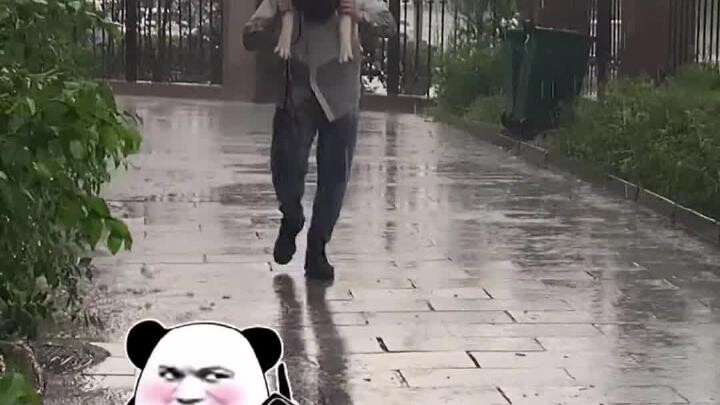 You drenched me—now I’ll use you to shield me from the rain. Come on, let’s have some fun together!