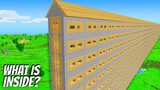 What's INSIDE the TALLEST VILLAGER HOUSE  in Minecraft ? I found a LONGEST HOUSE !