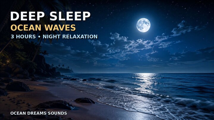 Deep Sleep Music 🌙 3 Hours of Bamboo Flute, Cello & Ocean Waves | Relax & Sleep