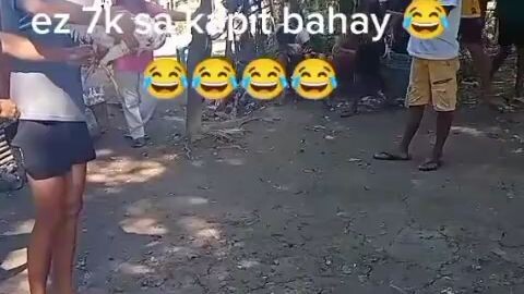 kapit Bahay naghamon Ng tari tarian friendly game lang Tayo