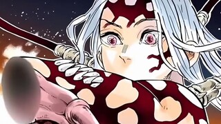 日之呼吸的爆发可以打爆无惨，月之呼吸范围可以消灭肉块