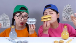 Thực phẩm vàng VS Thử thách thực phẩm bạc #mukbang #asmr