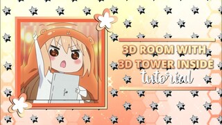 3D ROOM WITH 3D TOWER INSIDE | ALIGHT MOTION TUTORIALS 🌺