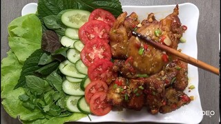 sườn dừa ram mặn  ,món chay, đậm đà ngon cơm