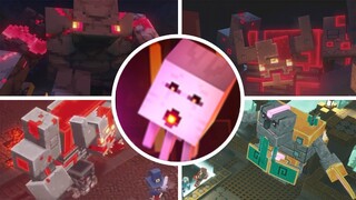 Minecraft Dungeons - All Bosses + Cutscenes (All DLC) Flames of Nether DLC Mini Boss Included