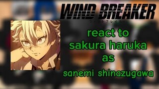 || WIND BREAKER || react to ||  sakura haruka as || sanemi shinazugawa ❤️‍🔥❤️‍🔥 Part 1/2