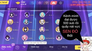 Honkai impact. Mốc 500sub của bản thân thật là vui quá mà, đập nát con mịa sen đỏ tuần này luôn