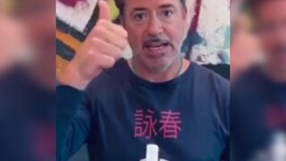 Robert Downey Jr. sent a video message to his Chinese fans, expressing his determination to learn Ch