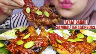 ASMR AYAM BAKAR SAMBAL TERASI PEDAS | ULUL ASMR MUKBANG INDONESIA