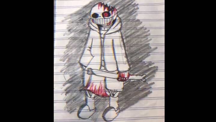 (วาดภาพ) Horror Sans วาดมือฉบับล้อเลียน