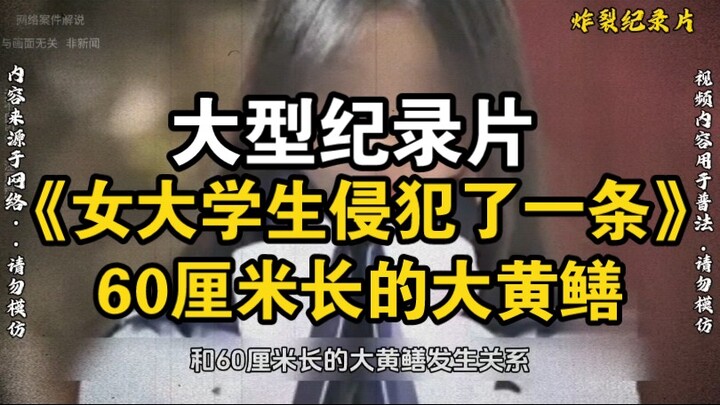 Major Documentary: “Female College Student Assaults a 60cm-Long Yellow Eel”