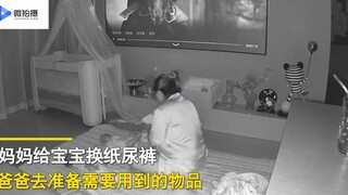 夫妻俩半夜起身无缝对接照顾50天大的双胞胎宝宝，孩子妈妈：很累但也很幸福