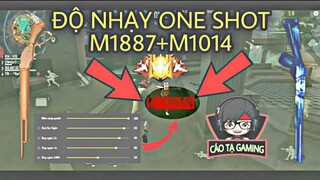ĐỘ NHẠY ONE SHOT M1887+M1014,ONE SHOT MOBILE FREE FIRE