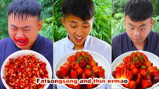 song song and ermao || Ermao came to Songsong's house for a funny meal || songsong and ermao