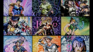 【JOJO】Collection of the main characters' "solid sand paintings" from 1 to 9! It took 41 hours, 43 mi