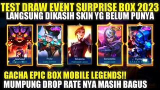 DRAW EVENT SURPRISE BOX MOBILE LEGENDS 2023!! GACHA DI EPIC BOX LANGSUNG DIKASIH SKIN EPIC LIMITED