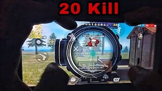 4 finger handcam free fire gameplay test woodpecker one tap headshot 20 kill booyah op movement