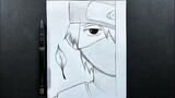 Anime sketch | how to draw kid kakashi step-by-step | Easy to draw