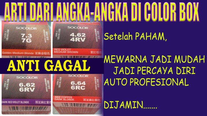 BELAJAR PEWARNAAN #Part2 (AUTO PROFESIONAL setelah paham arti angka2 di color box atau buku warna).