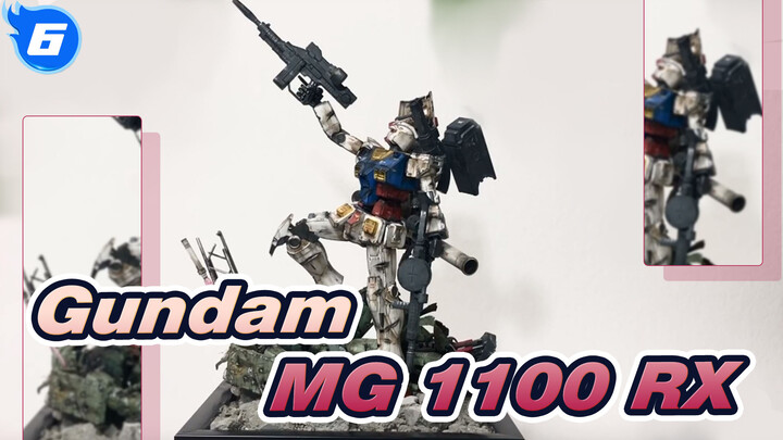 Gundam|[Scenes Production】Making a diorama with 100yen photo frames』MG 1100 RX_6
