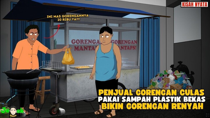 AZAB PENJUAL GORENGAN CULAS PAKAI SAMPAH PLASTIK BUAT GORENGAN LEBIH RENYAH