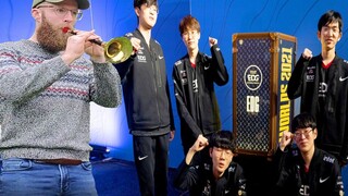 Anh chàng người Anh chơi suona để ăn mừng chiến thắng của EDG