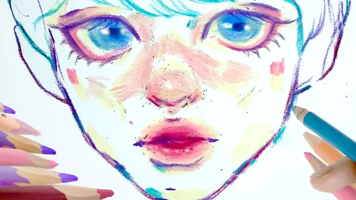 【Color lead tutorial】Draw a little boy with me | Immersive painting