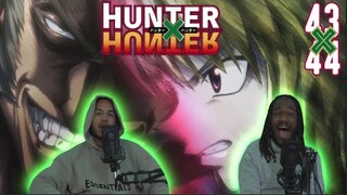 HUNTER X HUNTER EPISODE 43 & 44 REACTION | UVOGIN IS OP!!