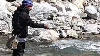 Hook and Rod Fishing in Nepal | Angling with Bamboo Stick | Himalayan Trout Fishing in Nepal |