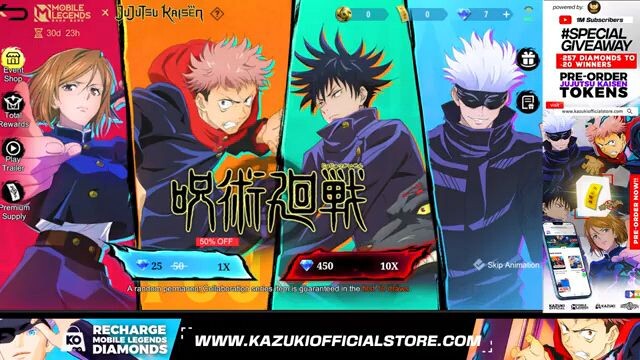 HOW MUCH IS JUJUTSU KAISEN COLLAB SKIN? | JUJUTSU KAISEN EVENT DRAW | MUST WATCH BEFORE SPENDING