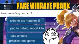 FAKE WINRATE PRANK || FANNY PRANK || MLBB