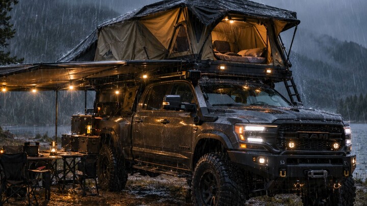 🌧️ Heavy Rain on a Camping Car | Relaxing Rain Sounds for Sleep & Relaxation