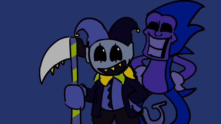 เมื่อมาจินโซนิคพบกับแอนิเมชั่น fnf ของ jevil