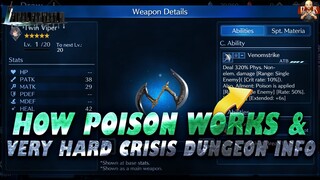 [FF7: Ever Crisis] - How Poison works & it's limits! NEW Very Hard Dungeon bosses & elements