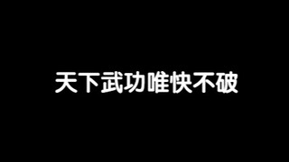 天下武功唯快不破