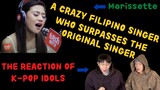 Korean Singer Surprised by Filipino Singer [Morissette Amon]