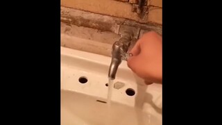 A funny singing faucet