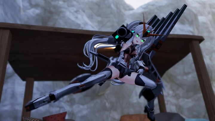 3D modified cow Gundam robot sister