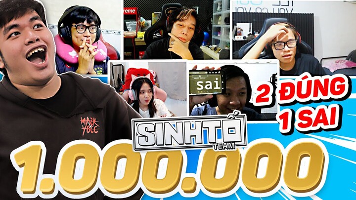 AI BIẾT ĐƯỢC NHIỀU VỀ TEAM SINH TỐ NHẤT SẼ THẮNG 1.000.000 ĐỒNG| THỬ THÁCH SINH TỐ