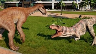 Iguanodon & Ceratosaurus Breakout & Fight! Jurassic World Evolution (1080p 60FPS)