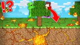 Minecraft but the Earth Becomes Lava - Maizen JJ and Mikey