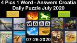 4 Pics 1 Word - Croatia - 26 July 2020 - Daily Puzzle + Daily Bonus Puzzle - Answer - Walkthrough
