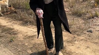 给爷爷做的龙拐杖